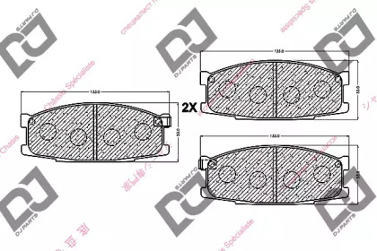 Комплект тормозных колодок DJ PARTS BP1203